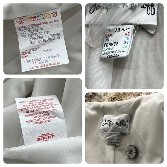 Joseph Ribhoff Snake Print Jacket Size 14 - Picture 2 of 15